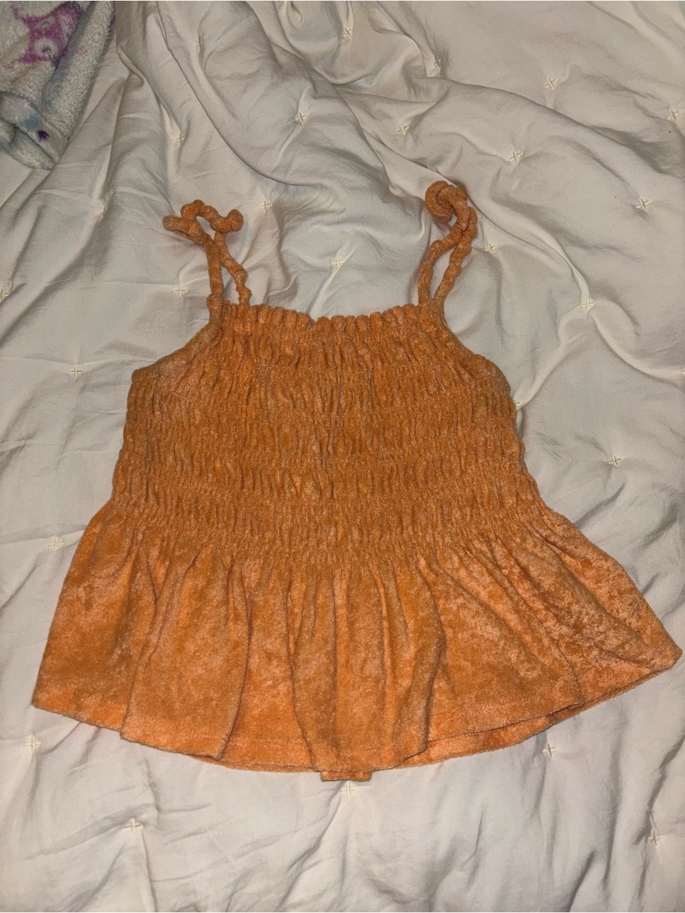 SO Smocked Tank Top - Orange